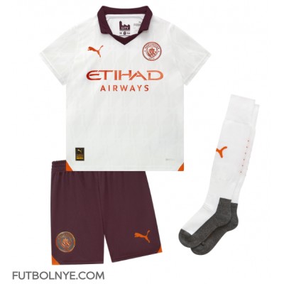 Camiseta Manchester City Jack Grealish #10 Visitante Equipación para niños 2023-24 manga corta (+ pantalones cortos)